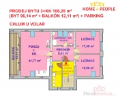 Prodej bytu 3+kk, 108 m2, OV, Volary, Chlum (okres Prachatice)