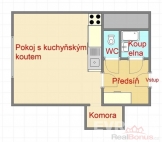 Prodej bytu 1+kk, 31 m2, OV, Praha 4, Chodov, ul. Klaplkova