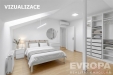 Modern� lo�nice s parketovou podlahou, vestav�n�mi sk��n�mi a b�l�m n�bytkem, elegantn� osv�tlen� a klimatizace vytv��ej� sv�� prostor.