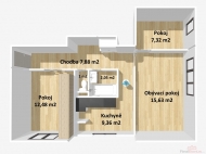 Prodej bytu 3+1, 56 m2, OV, Stříbro (okres Tachov), ul. Brožíkova